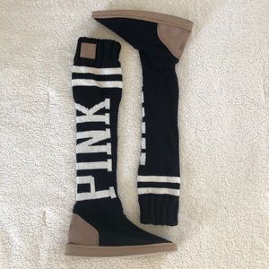 Pink VS Mukluk Sweater Slipper Boots/Booties